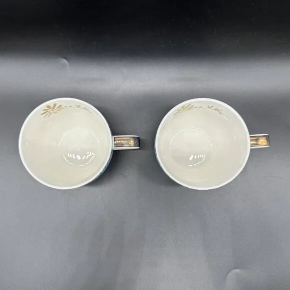 Lilly Pulitzer Mugs Coffee Tea Cups Lion Around Hidden Cat Face Blue Purple - Picture 6 of 11